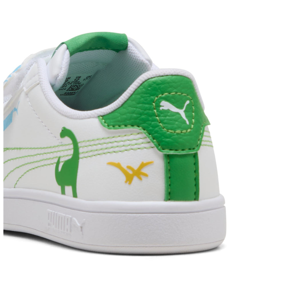 Køb Puma White-Green Fruit-Vibrant Blue Puma Smash 3.0 Dino V PS