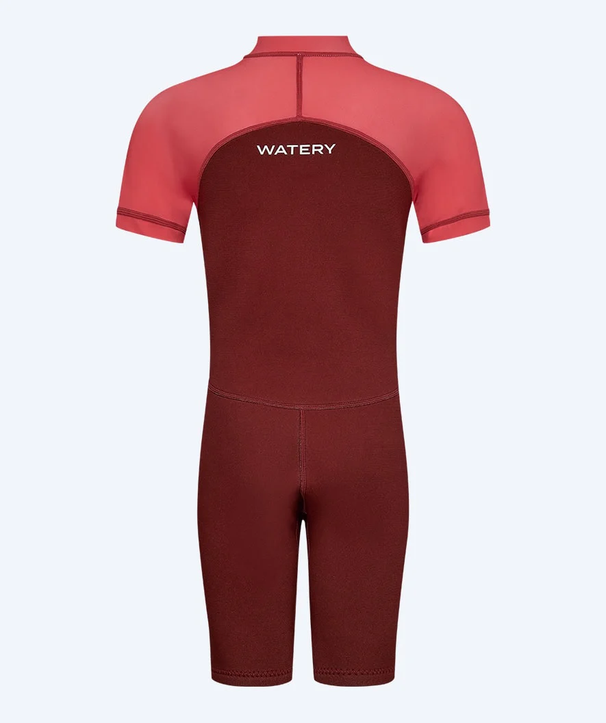Watery UV våddragt til børn - Calypso Shorty - Rød/pink