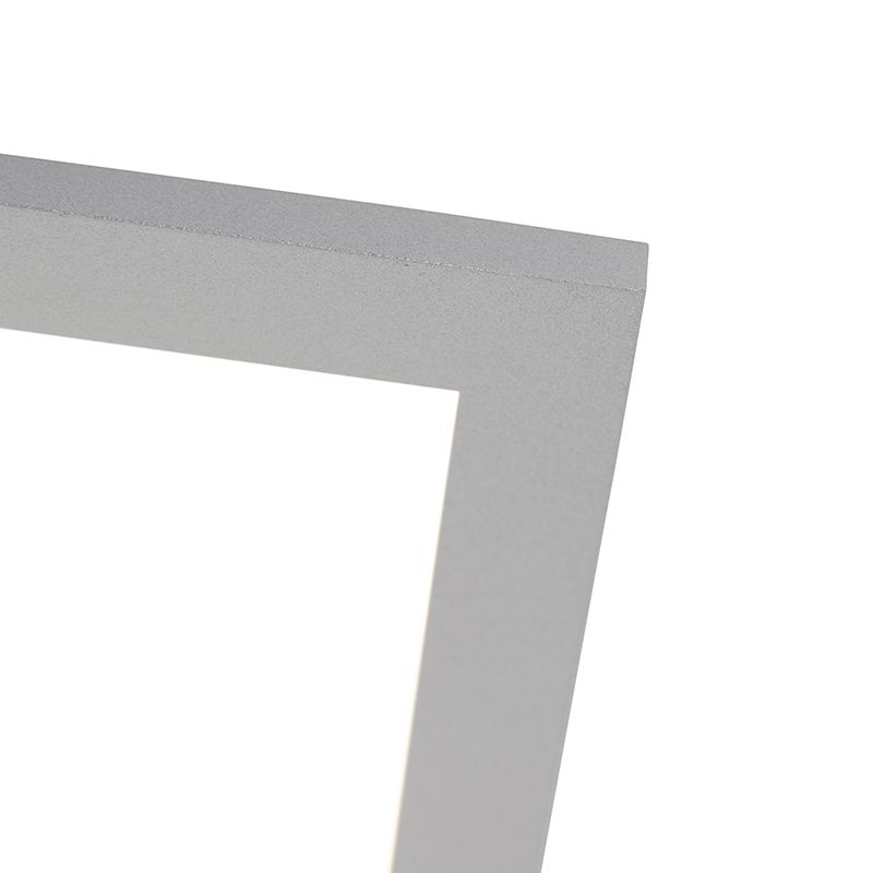 Modern LED paneel staal 80 cm incl. LED - Liv