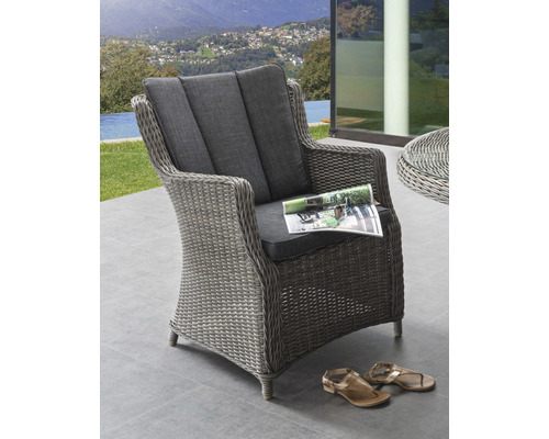 Destiny Luna tuinfauteuil, polyrattan grijs