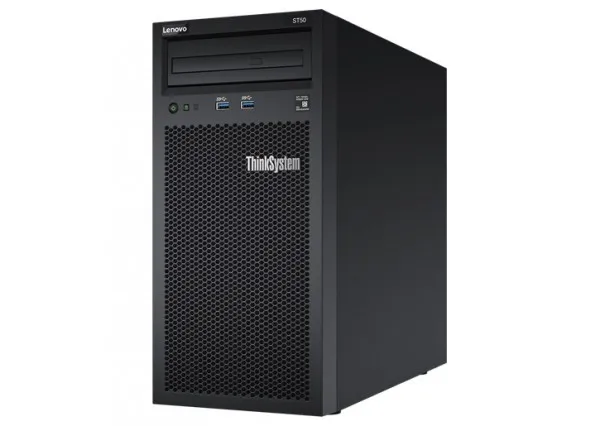Lenovo ThinkSystem ST50 7Y48 - Server - tower 4U - envejs - 1 x Xeon E-2124G / op til 4.5 GHz - RAM 8 GB - HDD 2 x 1 TB - DVD-skriver - UHD Graphics P630 - Gigabit Ethernet - intet OS - skærm: ingen