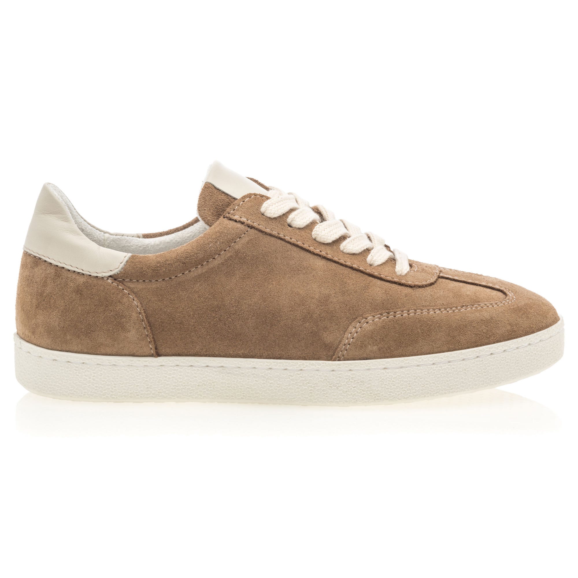Baskets basses Femme en cuir taupe