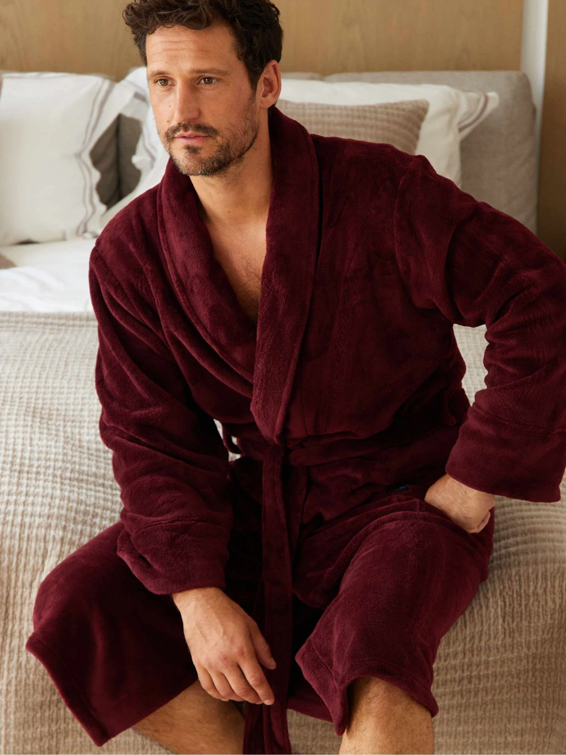 Savile Row Company Lightweight Soft Fleece Dressing Gown