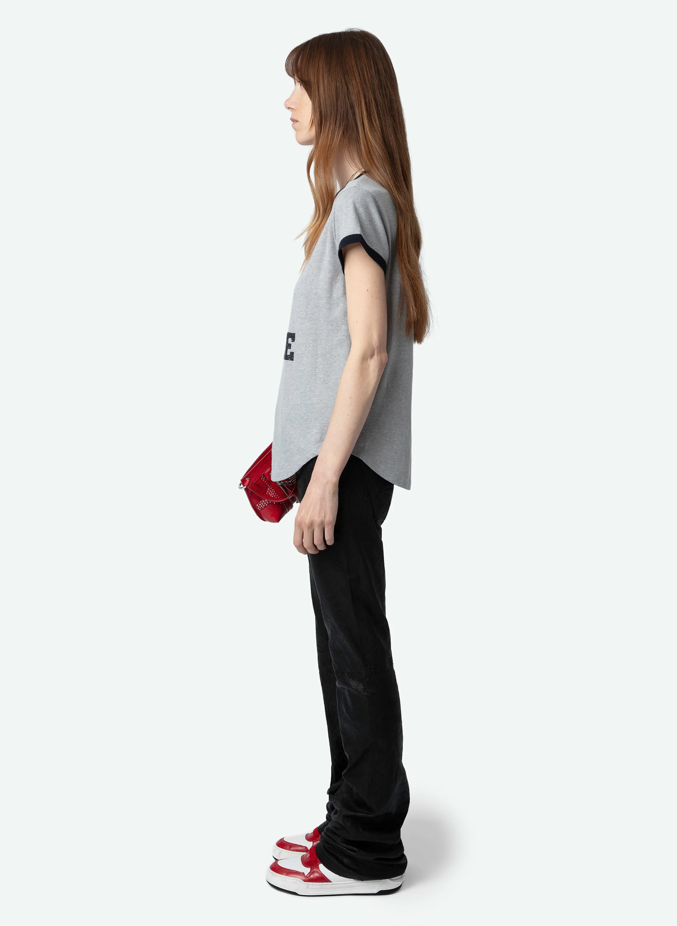 WOOP - Tee-shirt col rond imprimé | Gris