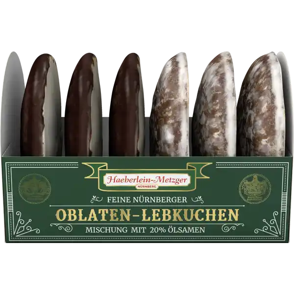 Oblaten-Lebkuchen glasiert und schokoliert