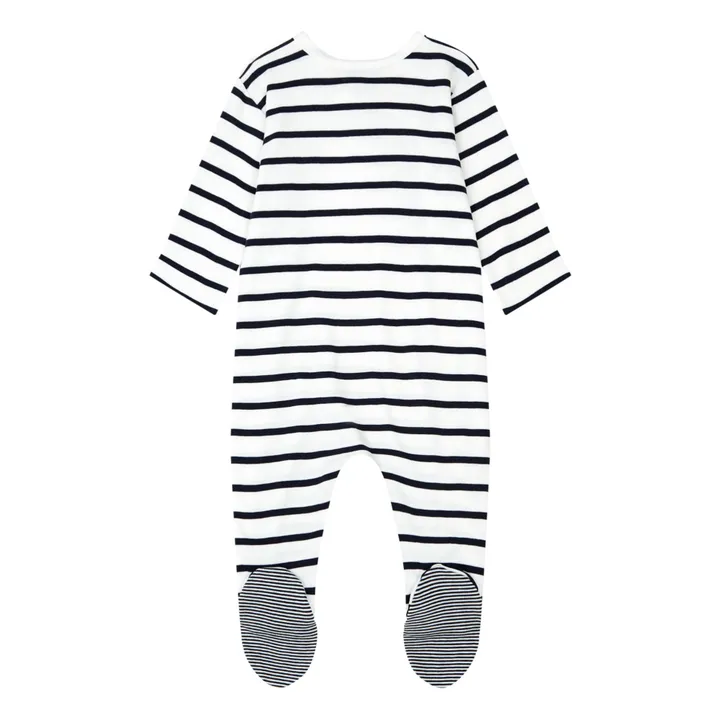 Petit Bateau Pyjama en Côte à Rayures | Bleu marine