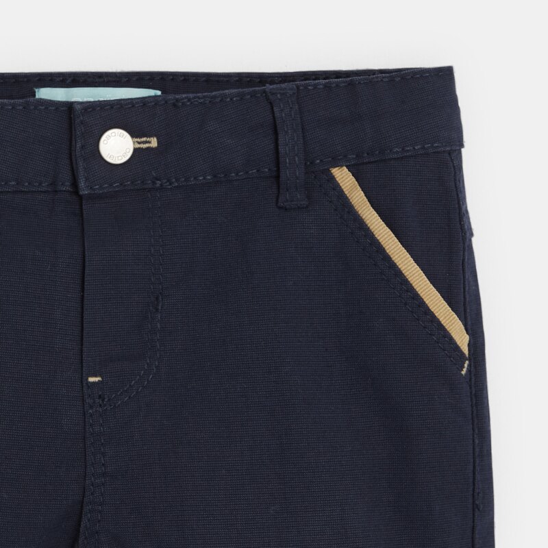 Short coton fantaisie bleu bébé garçon Bleu