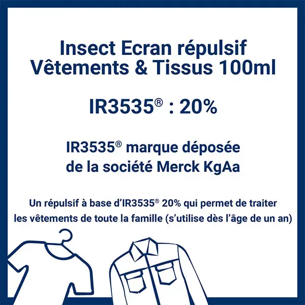 Spray Repelente de Mosquitos para Roupas e Tecidos com Tela contra Insetos 100ml
