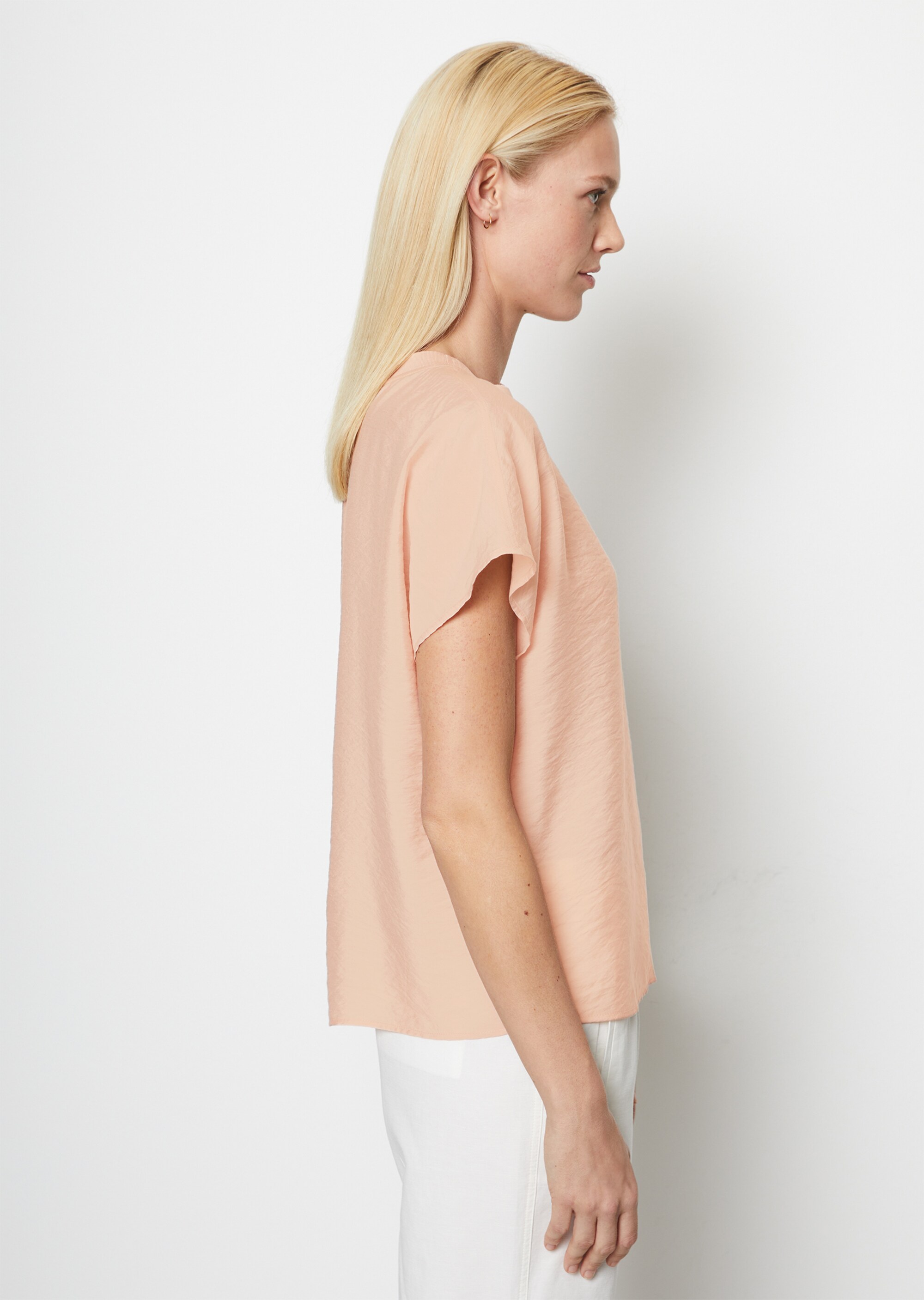 Blusenshirt regularaus Viskose-Mix-Crinkle