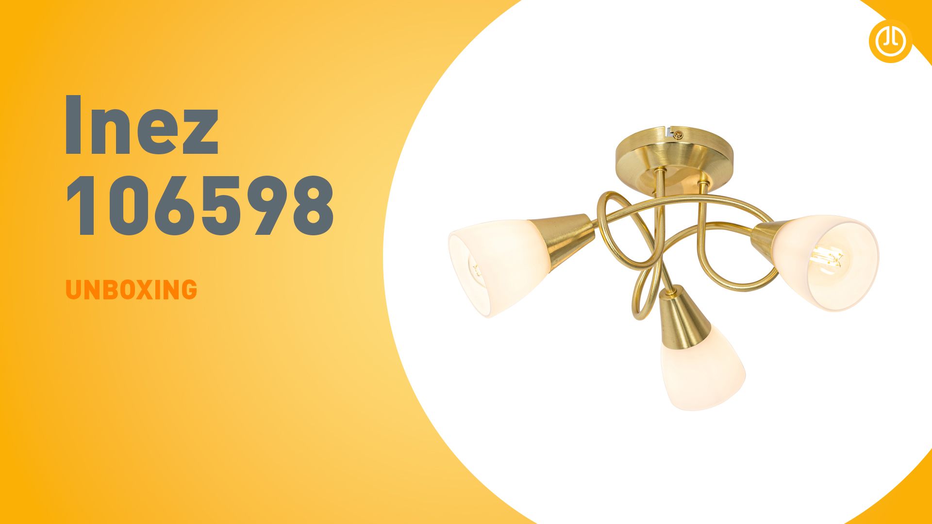 Klassieke plafondlamp goud met opaal glas 3-lichts - Inez