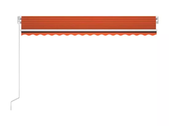 Auvent manuel rétractable 400x350 cm Orange et marron