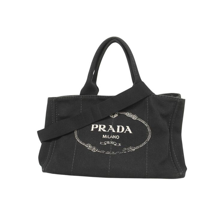 Prada Vintage Prada Canapa Tote Black