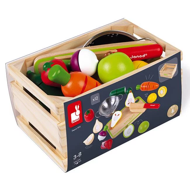 MAXI SET - FRUITS & LÉGUMES À DÉCOUPER - EN BOIS