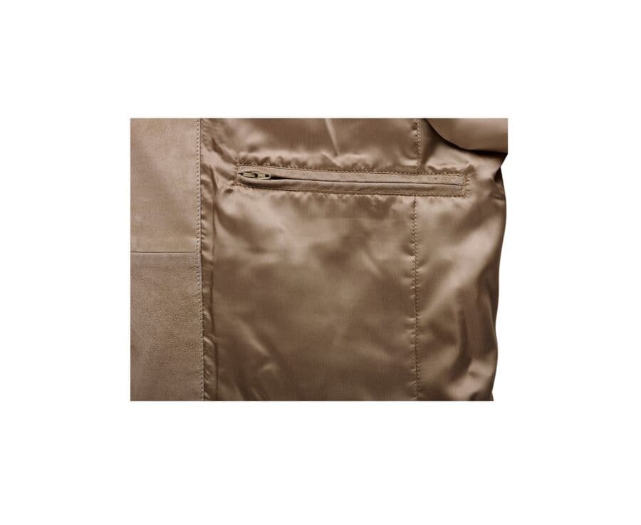 Blouson cuir homme Camel Foncé - EDRIK