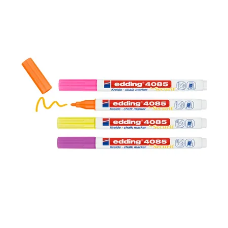 edding 4085 Kreidemarker Neon, 1 - 2 mm, 4er Set
