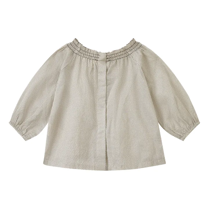 Caramel Blouse Costmary Bébé à Pois | Blanc