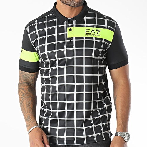 Polo Manches Courtes A Carreaux 6RPF23-PJPCZ Noir