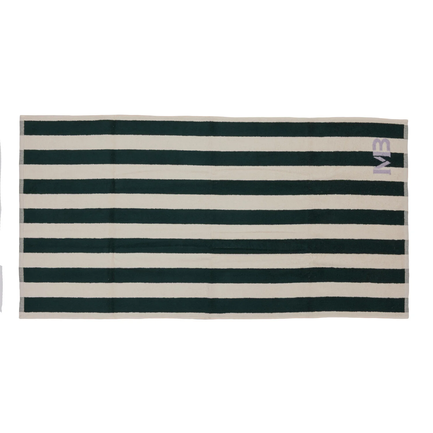 Margit Brandt  Stripe håndklæde - hvid/grøn/iris