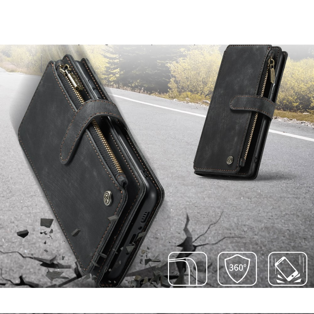 Samsung Galaxy A54 5G 2in1 Leder Tasche Karten Etui - Schwarz