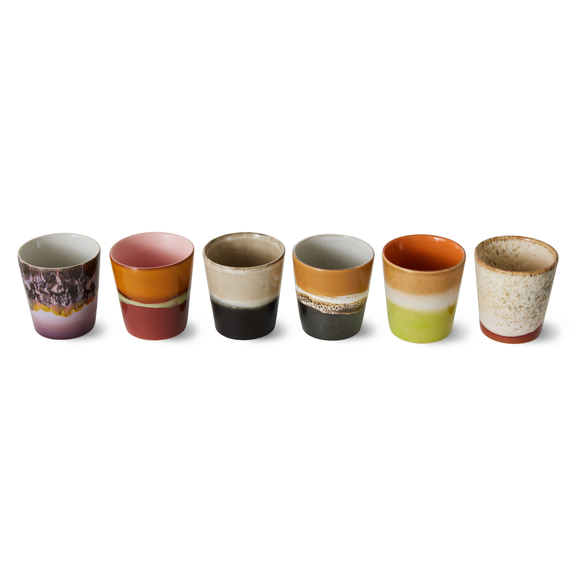 Servies 70's Ceramics Coffee mok Soil - set van 6
