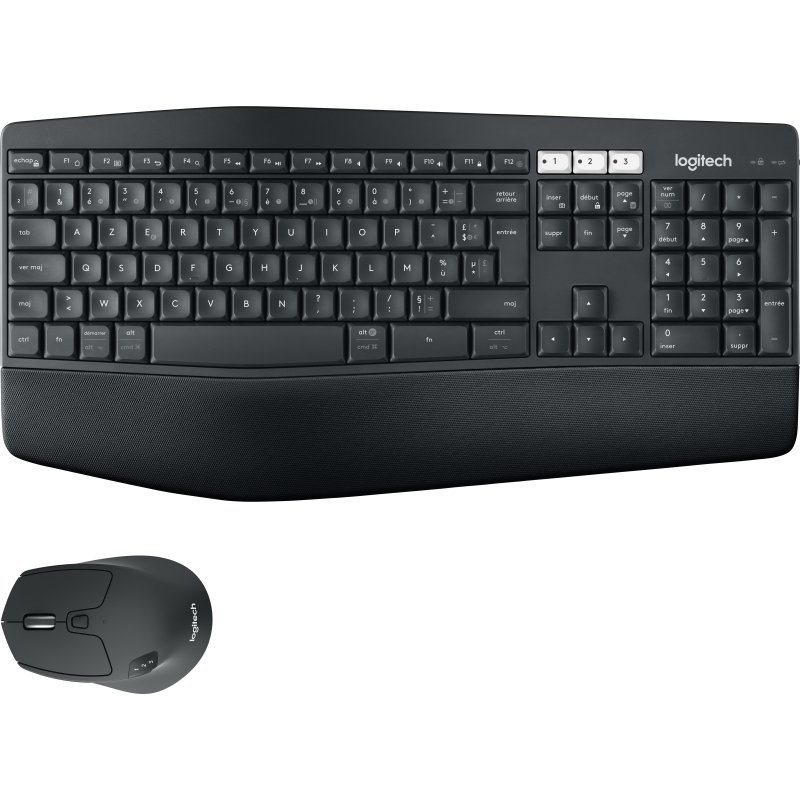 Logitech 920-008222 clavier Souris incluse Universel RF sans fil + Bluetooth AZERTY Français Noir