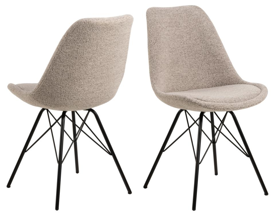 Eetkamerstoel Bradford beige bouclé - set van 2