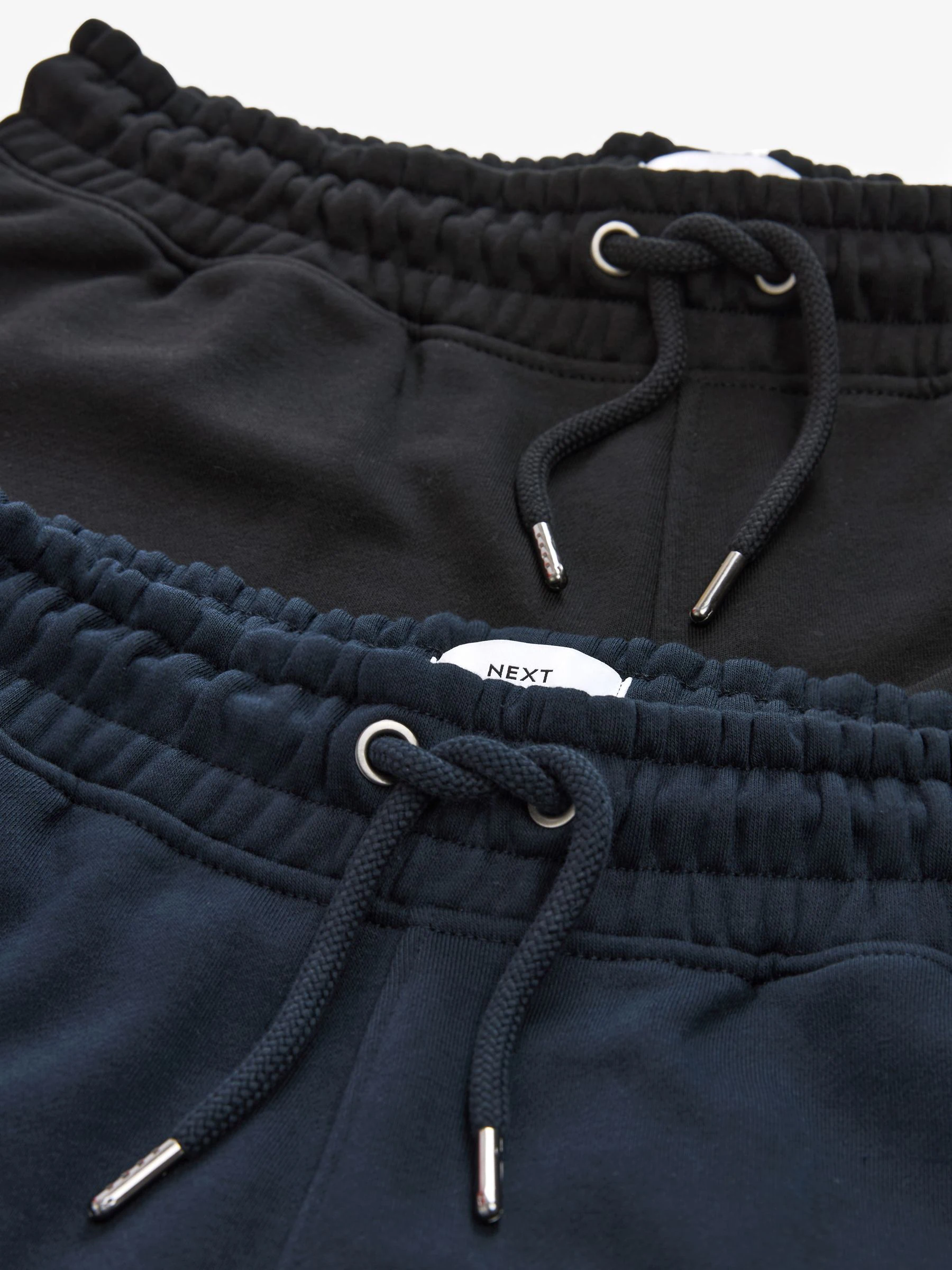 Zwart/marineblauw - Verpakking van 2 slim-fit jersey joggingbroeken met hoog katoengehalte