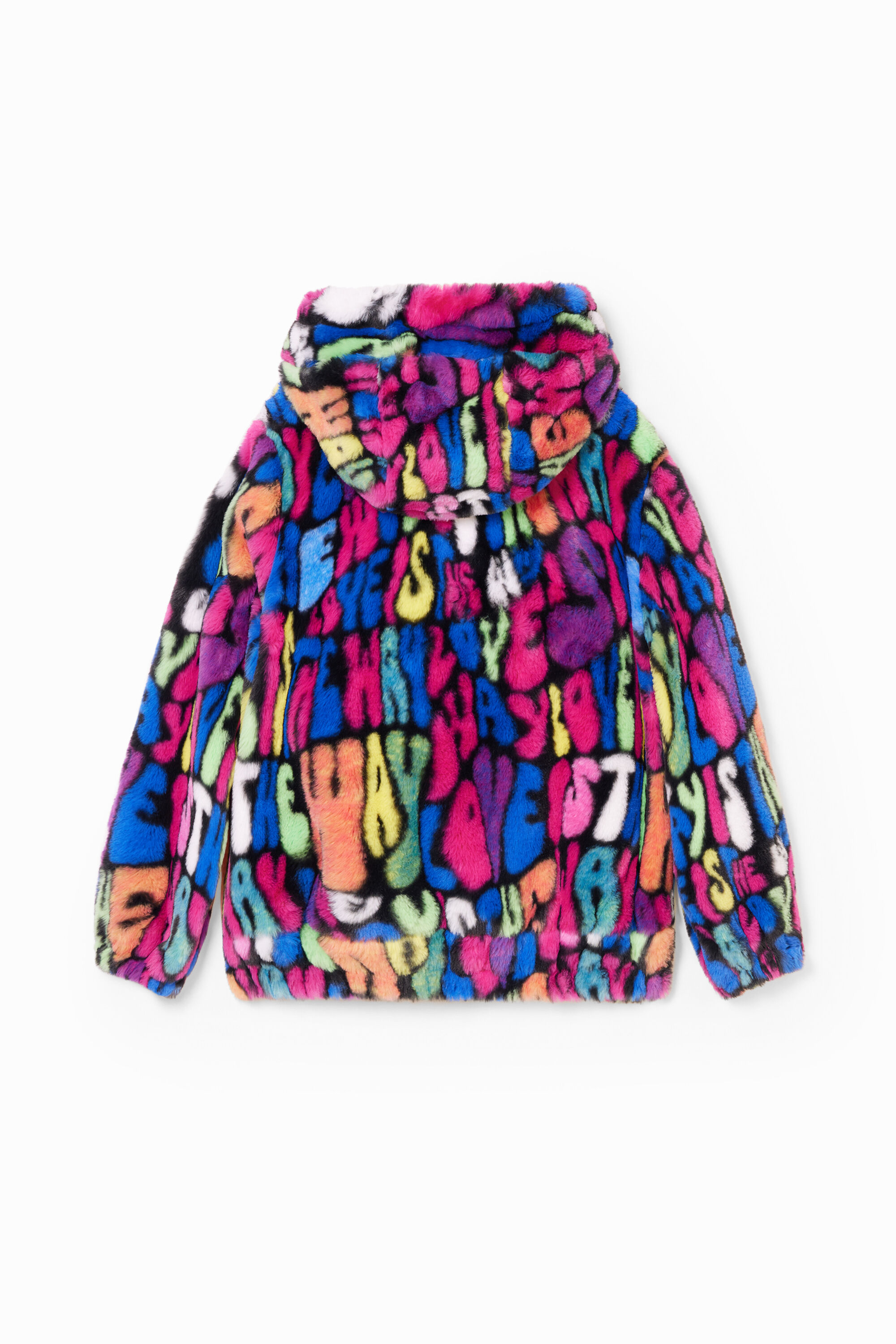 Jaqueta com efeito de cabelo multicolorido