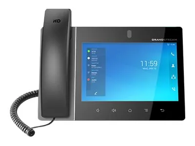 Grandstream GXV3480 - IP-videotelefon - med digitalkamera, Bluetooth interface - IEEE 802.11a/b/g/n/ac/ax (Wi-Fi) / Bluetooth 5.0 - 12-vejs opkaldskapacitet - SIP, RTCP, RTP, SRTP - 16 linjer