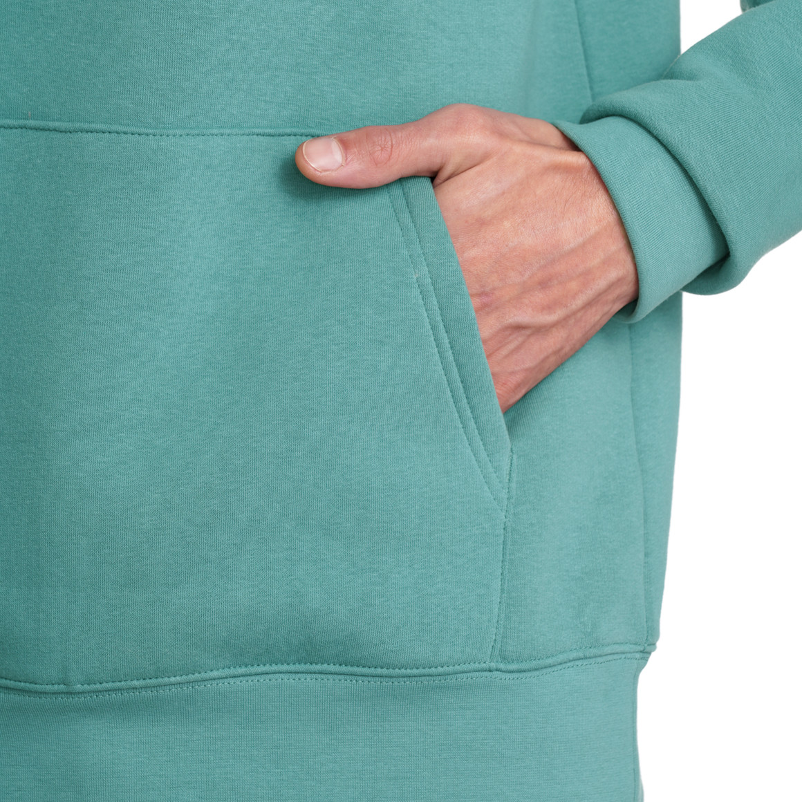 Jonas Nielsen Herren Hoodie mit kleiner Logo-Stickerei dunkelgrün