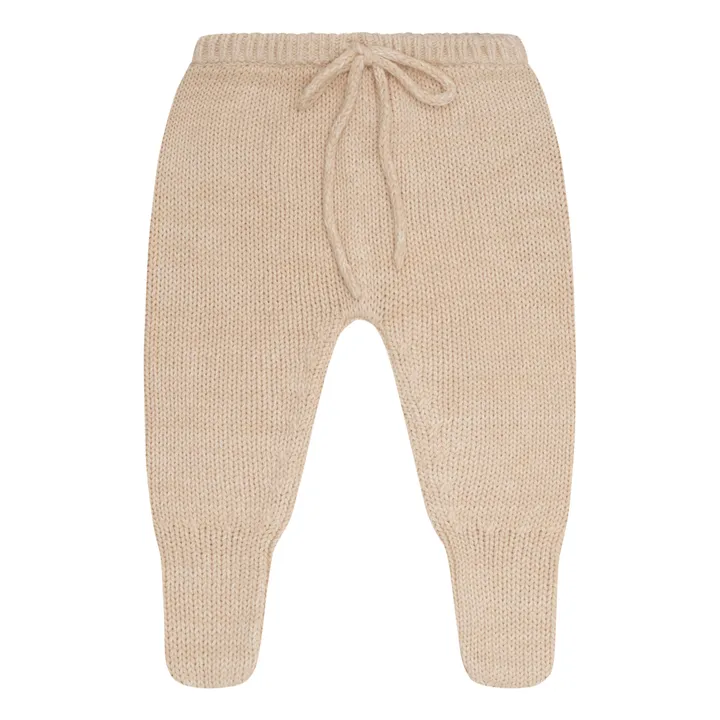 Illoura the Label Legging à Pieds Tricot Coton Bio Poet | Beige