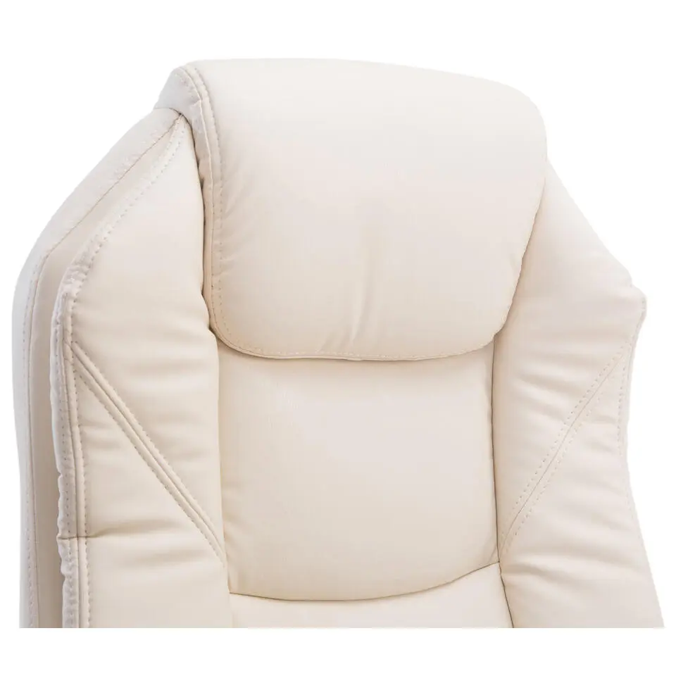 CLP Bureaustoel Castle chroom Frame - Kunstleer - creme