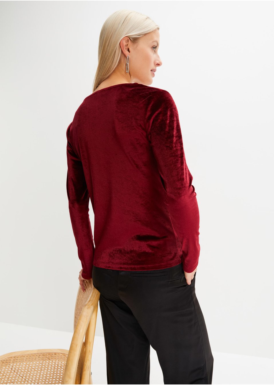 T-shirt manches longues en velours