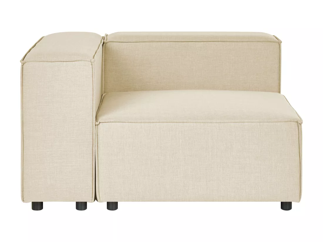 Module d'angle pour canapé en lin beige APRICA