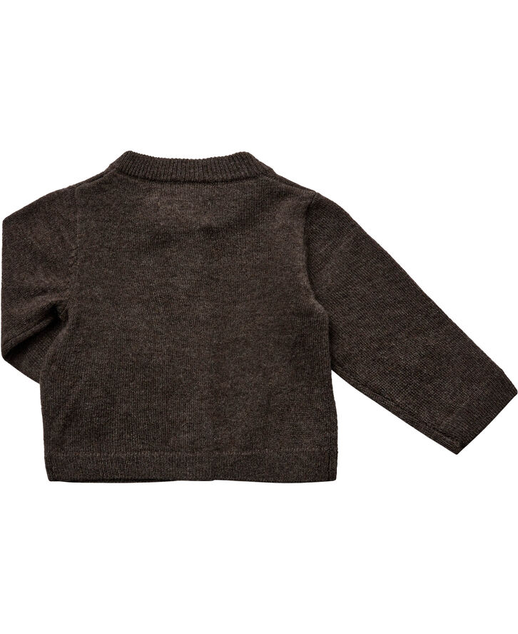 Magasin du Nord Collection Strikka RWS wool & cashmere baby cardigan Light brown melange