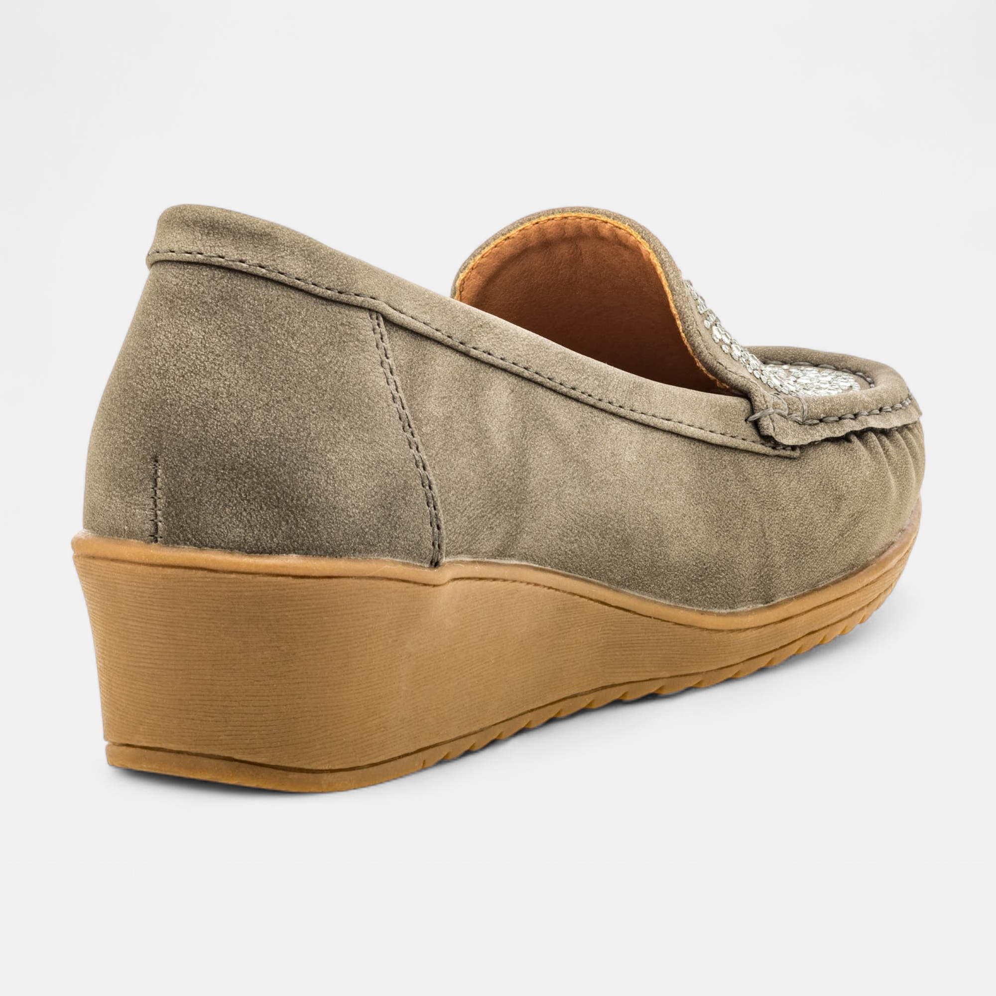 Mocassins pieds sensibles Femme gris