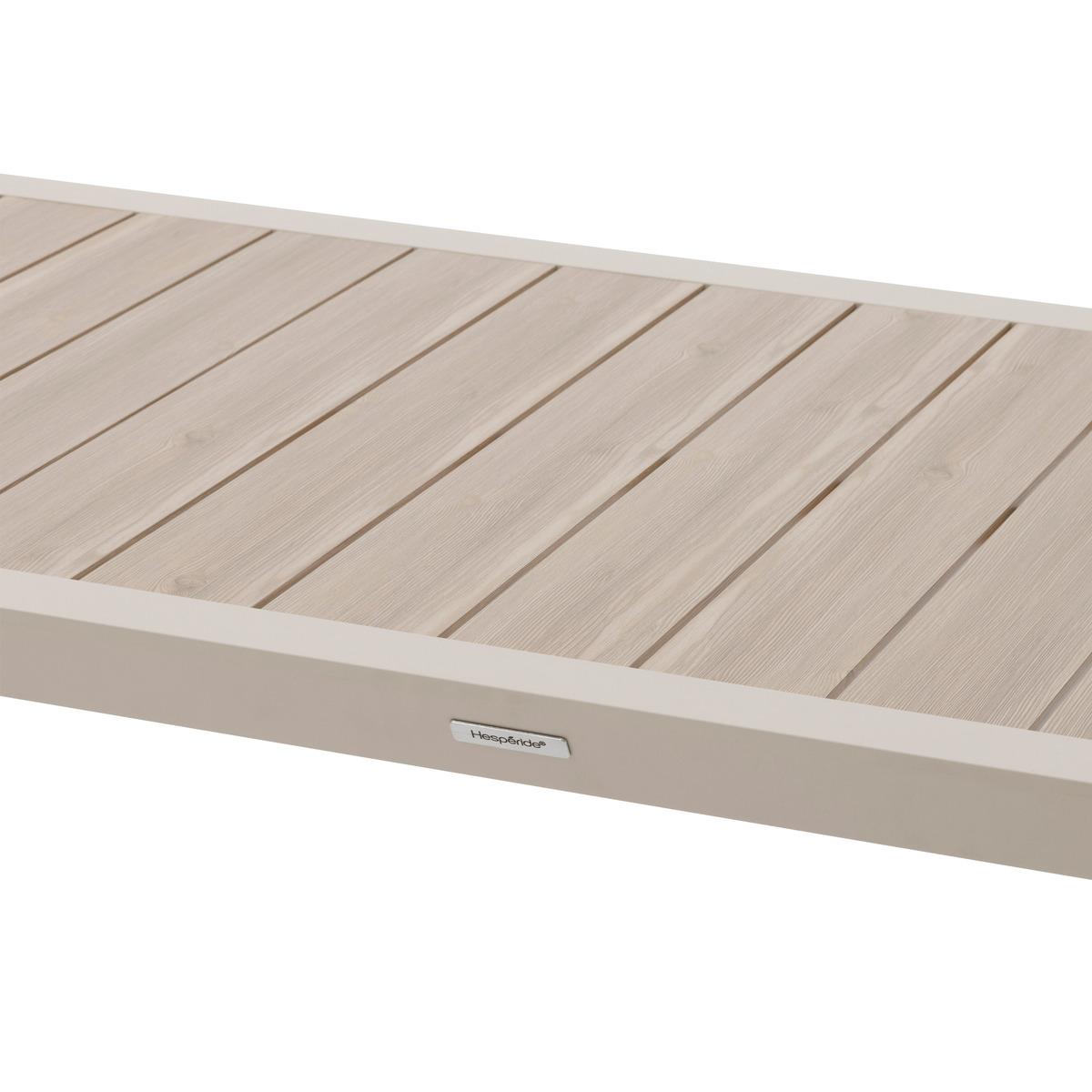 TABLE EVASION FIXE ALUMINIUM LIN ARGILE 6 PLACES