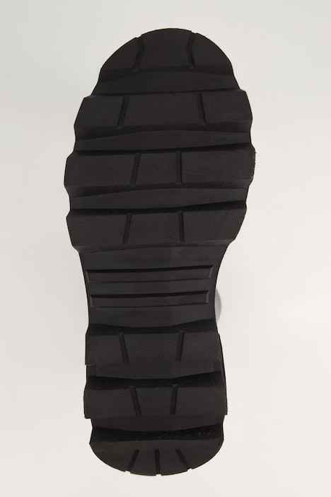 Lederboots, Zipper, Webpelz-Futter, Weite H