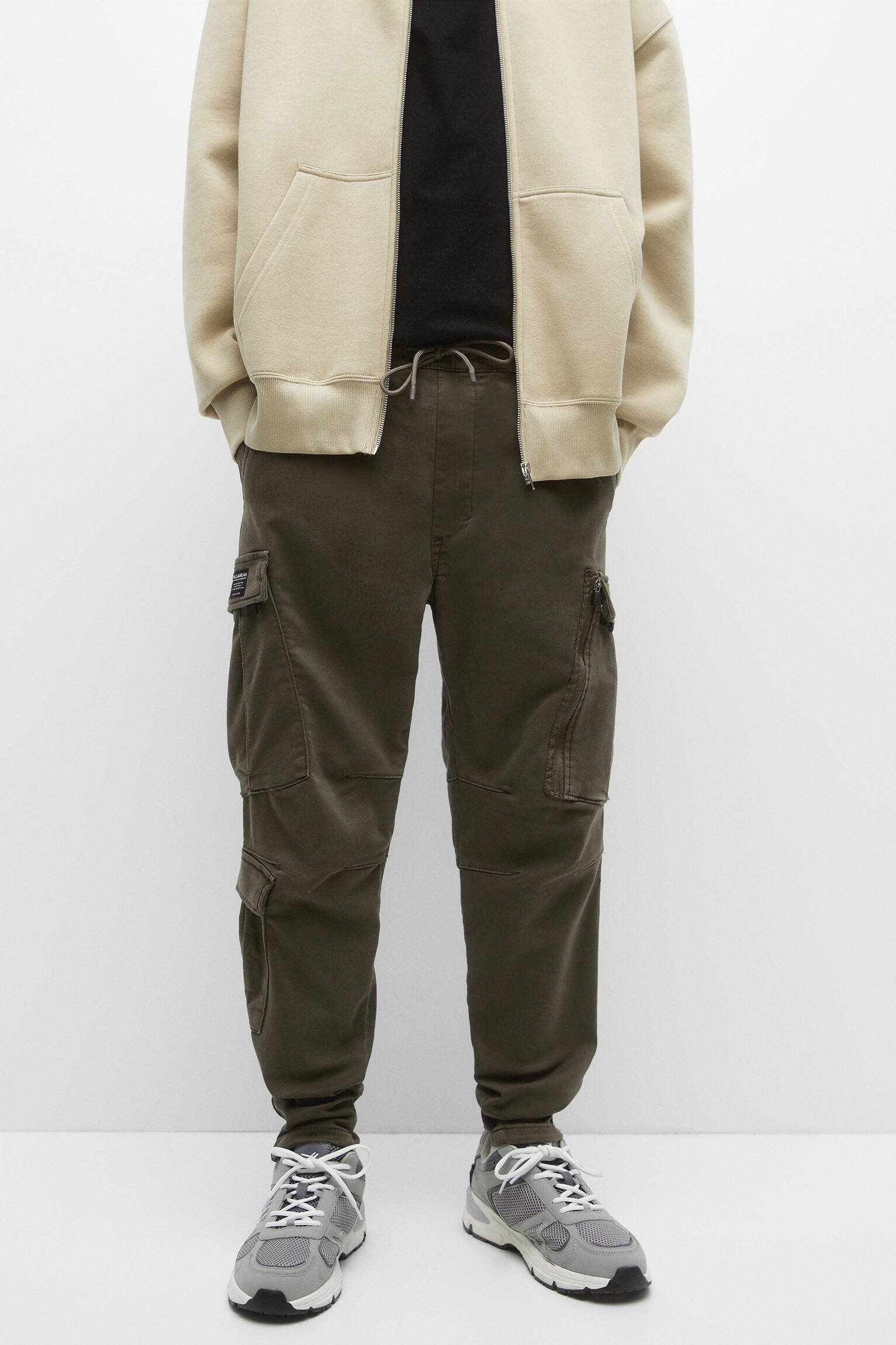 Calça cargo jogger - cáqui