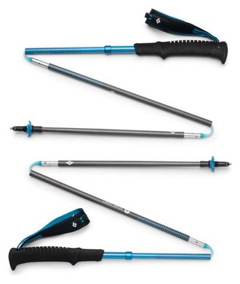 Bâtons de Randonnée Black Diamond Distance Carbon Z Poles Bleu Gris