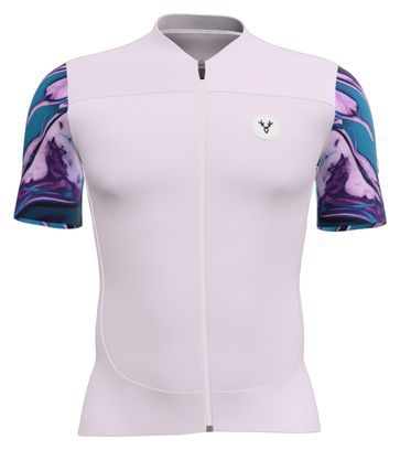 Maillot Manches Courtes LeBram Ventoux Pétrole Rose