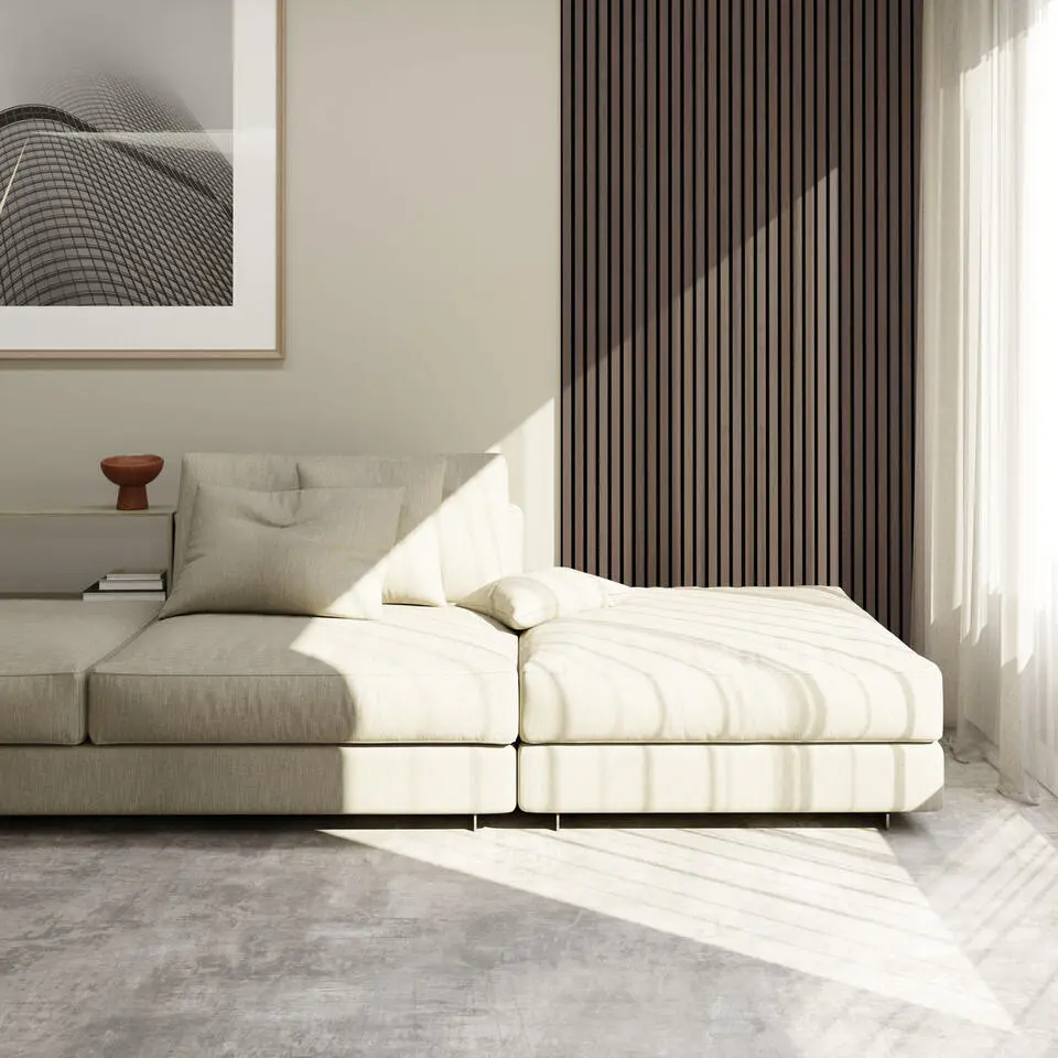 tectake Akoestische panelen Sonic Wall houtlook, Eiken Grijs