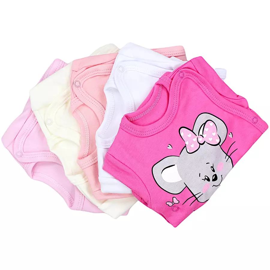 TupTam Baby Langarm Wickelbody 5er Pack ecru