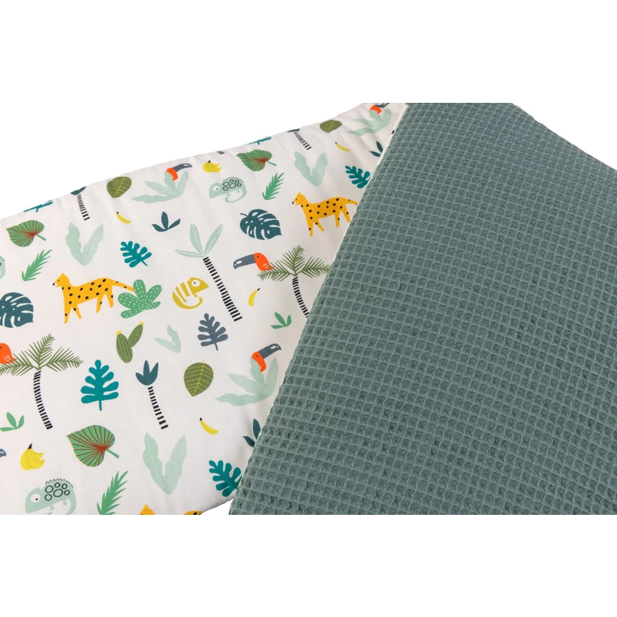 Ullenboom Nestchen für Babybett Salbeigrün Regenwald 210 x 30 cm