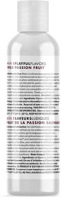 Swiss Navy - 4 in 1 Playful Flavors - Likbaar en Verwarmend Glijmiddel en Massage - Wild Passion Fruit 30 ml
