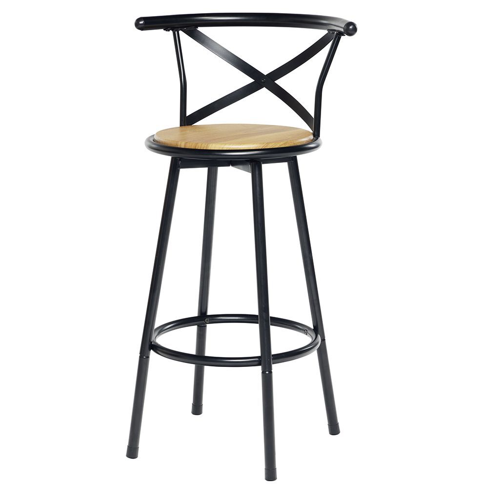 Tabouret de bar Bistrot noir x2