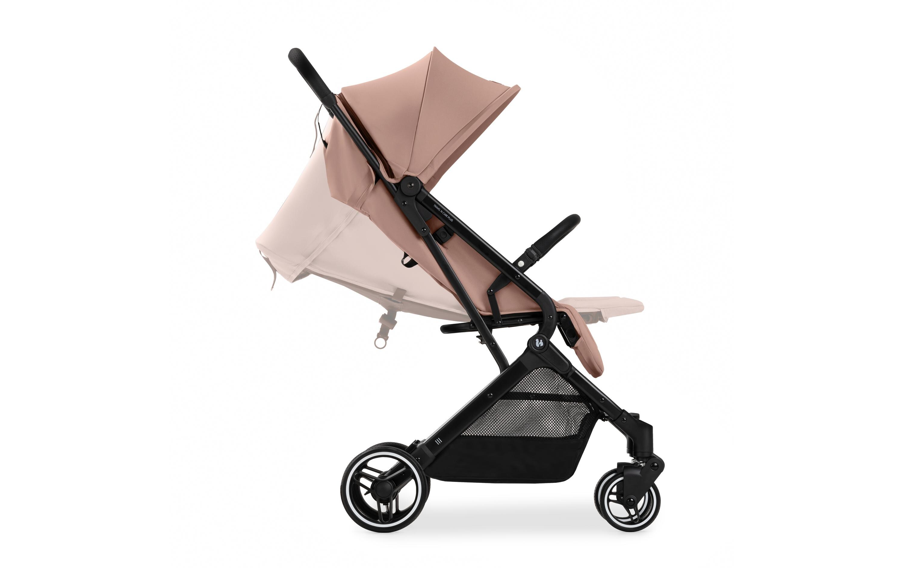 Buggy Travel N Care Plus Haselnuss Rosa<br>Kompakter Kinderwagen mit falt- und tragbarem Buggy