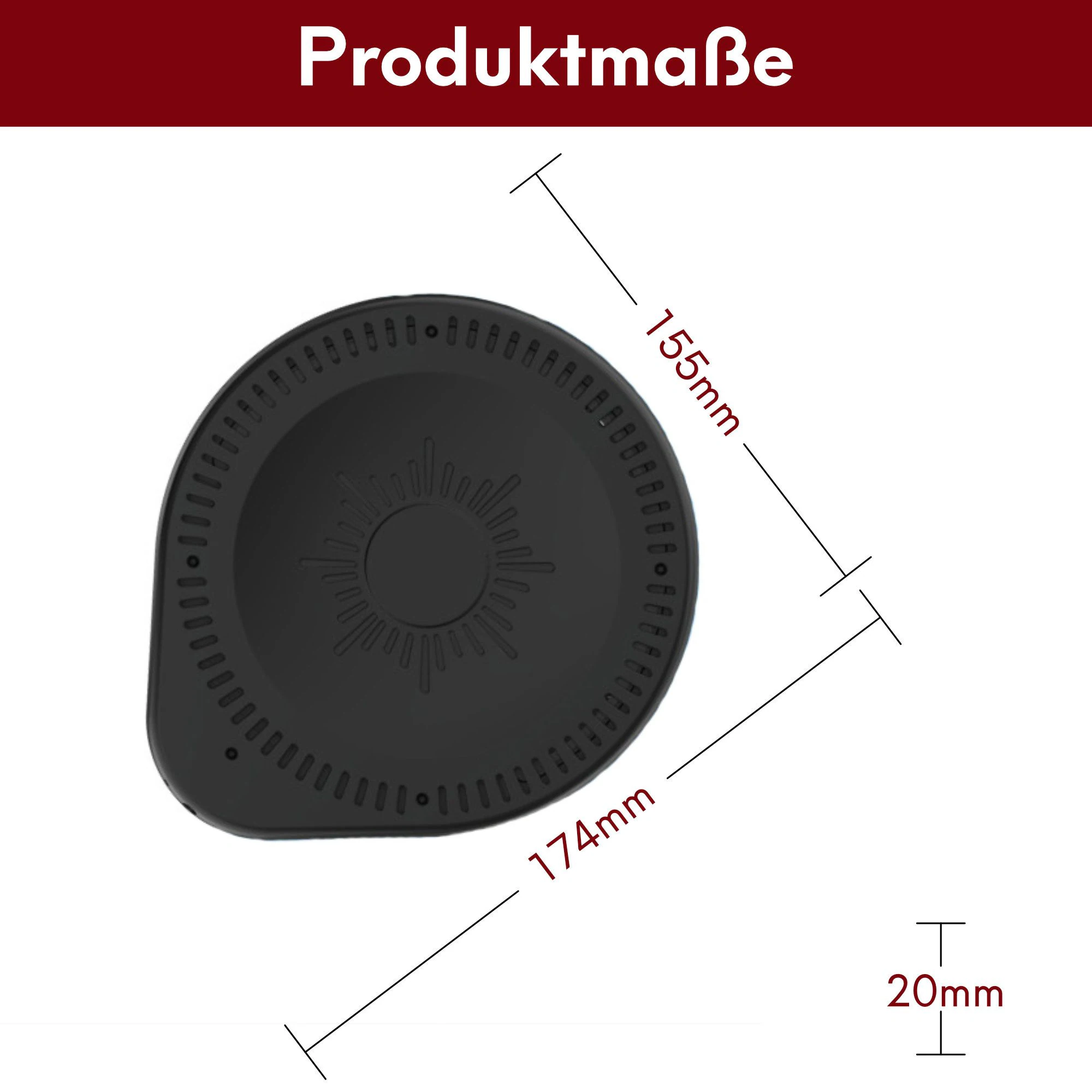 QI Unterbau Ladegerät schwarz Ladedistanz 15 - 30 mm Smart Wireless