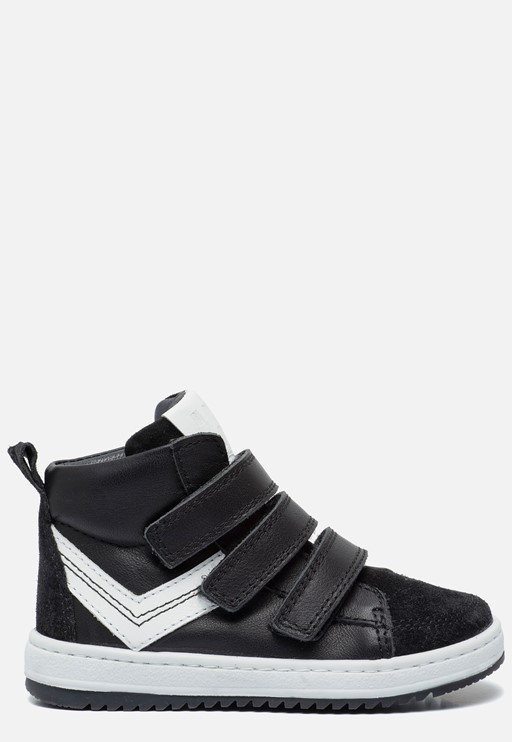 Muyters Klittenbandschoenen zwart Leer