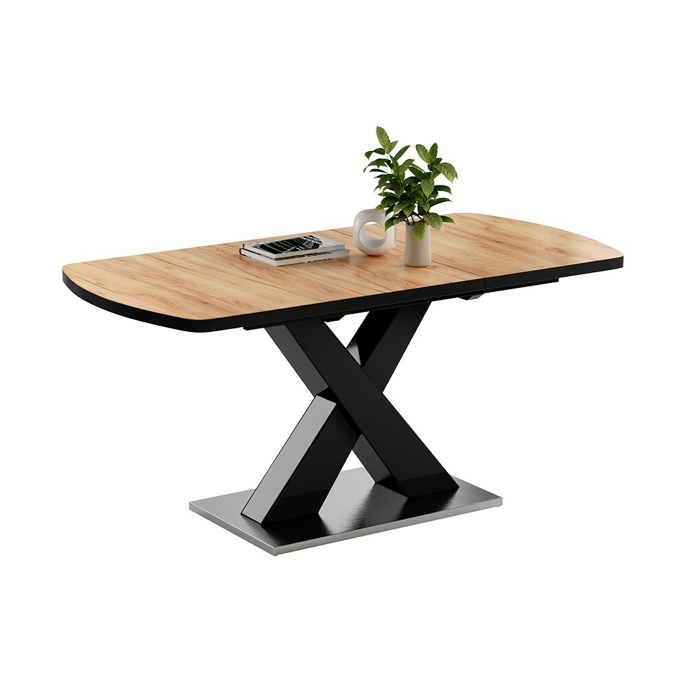 Vicco Esstisch Chinto Eiche Schwarz 120 x 80 cm